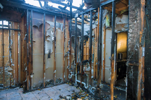 Professional Fire Damage Removal technician working in Waterville, ME